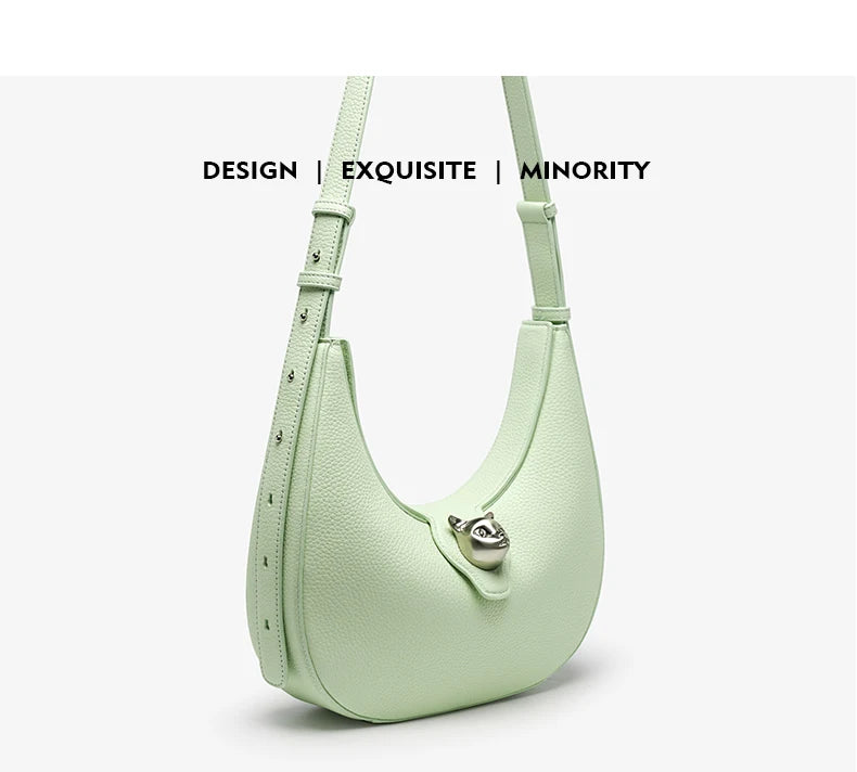 BAFELLI 2025 nouveau sac à main pour femmes série chat en cuir véritable marque de luxe mode rétro STYLE épaule HOBOS sacs à rabat femme