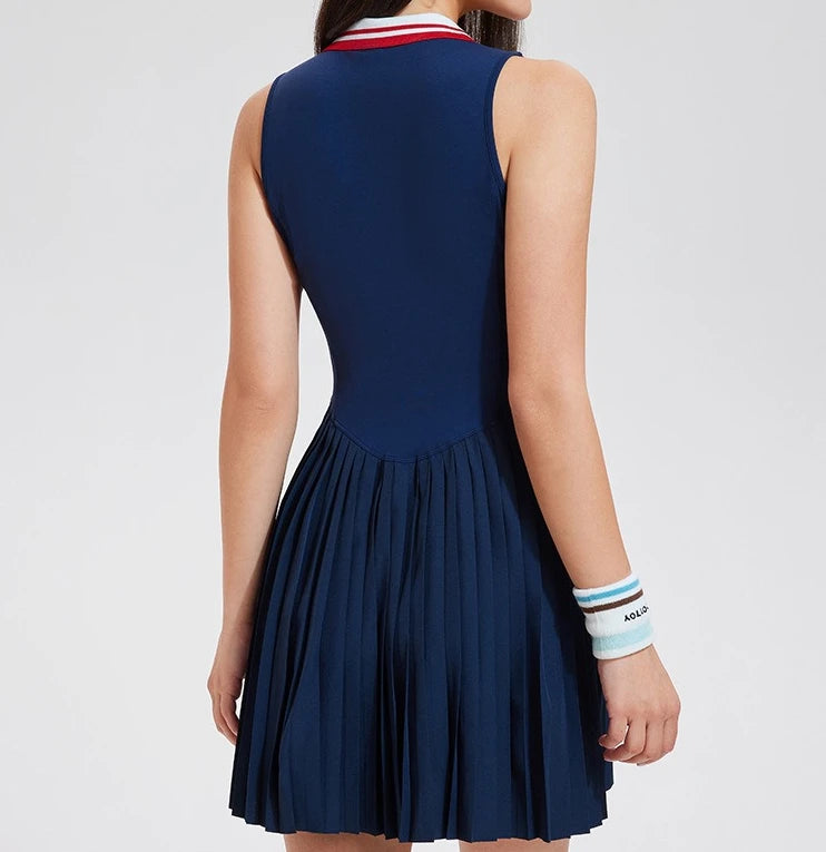 Nouvelles robes de sport femmes robe de tennis polo revers robe de fitness en plein air badminton golf séchage rapide et respirant robe de sport