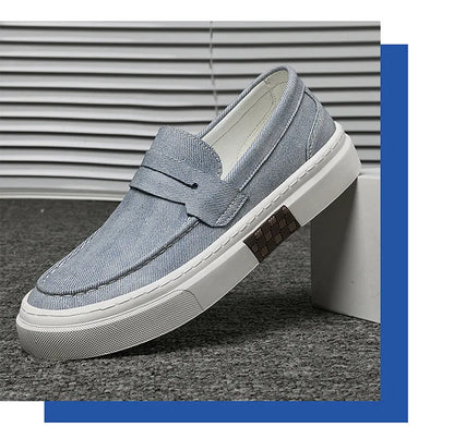 Mocassins d'été pour hommes, chaussures décontractées vertes faites à la main, chaussures de marche pour hommes, chaussures de conduite polyvalentes à semelle épaisse