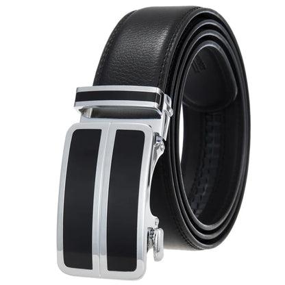 Plyesxale Black Khaki Blue Red White Leather Belt For Men Good Quality Mens Belts Luxury Automatic Buckle Waist Strap Male B1049