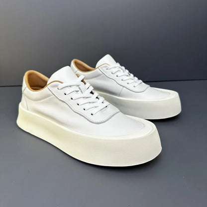 DOYUTIG-Chaussures de planche en cuir véritable pour hommes, baskets à semelle optique coordonnante, chaussures décontractées, rétro vintage, printemps et automne, SGHousex, nouveau