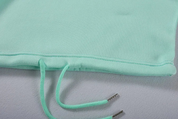 Survêtement d'hiver pour femmes, ensemble deux pièces, sweat à capuche surdimensionné, pantalon de survêtement, couleur unie, vêtements de sport | Ensemble pantalon sweat-shirt décontracté