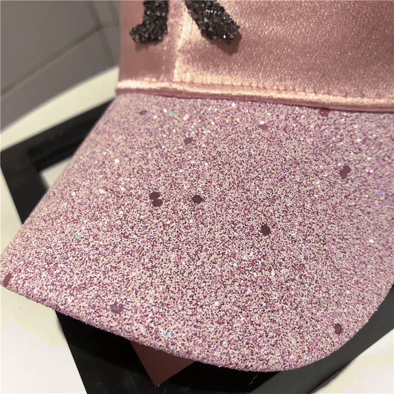 Casquette de baseball en satin brillant avec lettre R pour femmes et filles, chapeaux Snapback, sports de plein air, hip hop, soleil, printemps, été, mode