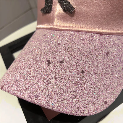 Casquette de baseball en satin brillant avec lettre R pour femmes et filles, chapeaux Snapback, sports de plein air, hip hop, soleil, printemps, été, mode