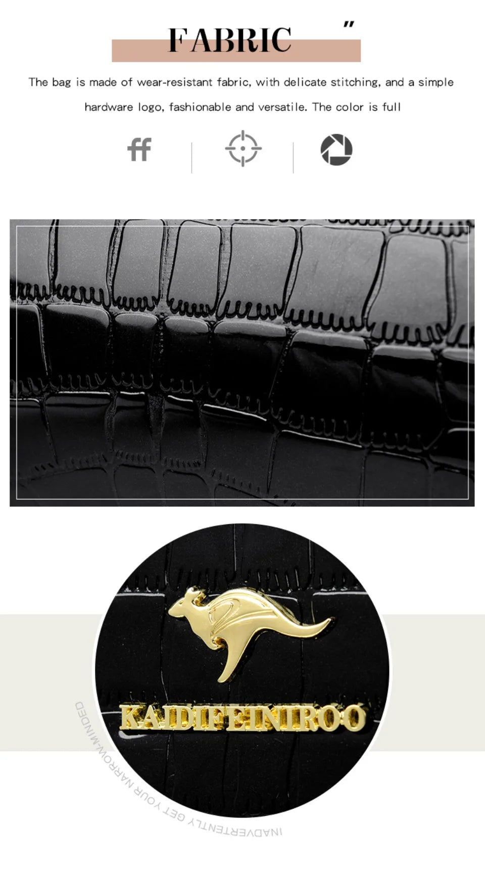 KAIDIFEINIROO marque kangourou Alligator Pu cuir épaule sac à bandoulière pochette sacs à main pour mère petites femmes sacs à main nouveau