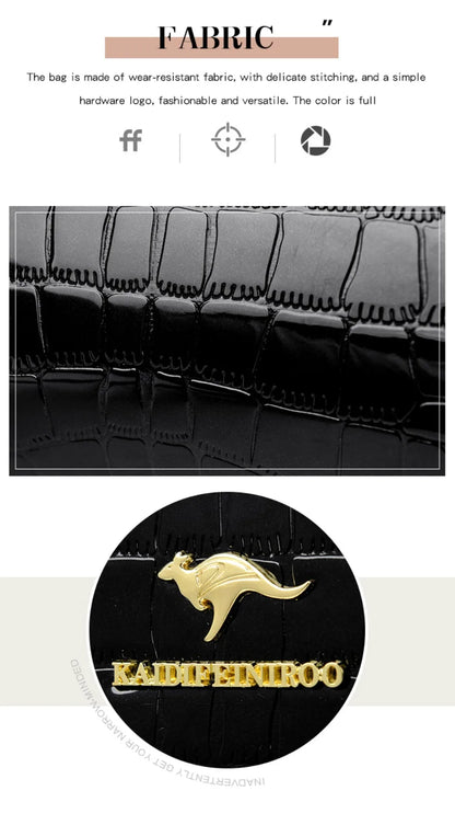 KAIDIFEINIROO marque kangourou Alligator Pu cuir épaule sac à bandoulière pochette sacs à main pour mère petites femmes sacs à main nouveau