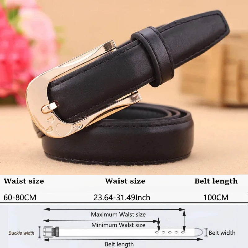 Ceinture de pantalon en cuir PU pour femmes, tendance, blanche, mode, haute qualité, solide, Vintage, boucle ardillon, sangle pour dames, DT067