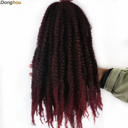 Marley Hair 18 pouces cheveux synthétiques tressés Marley Ombre noir brun blond gris 350 pour cheveux tressés Afro Kinky Marley Twist