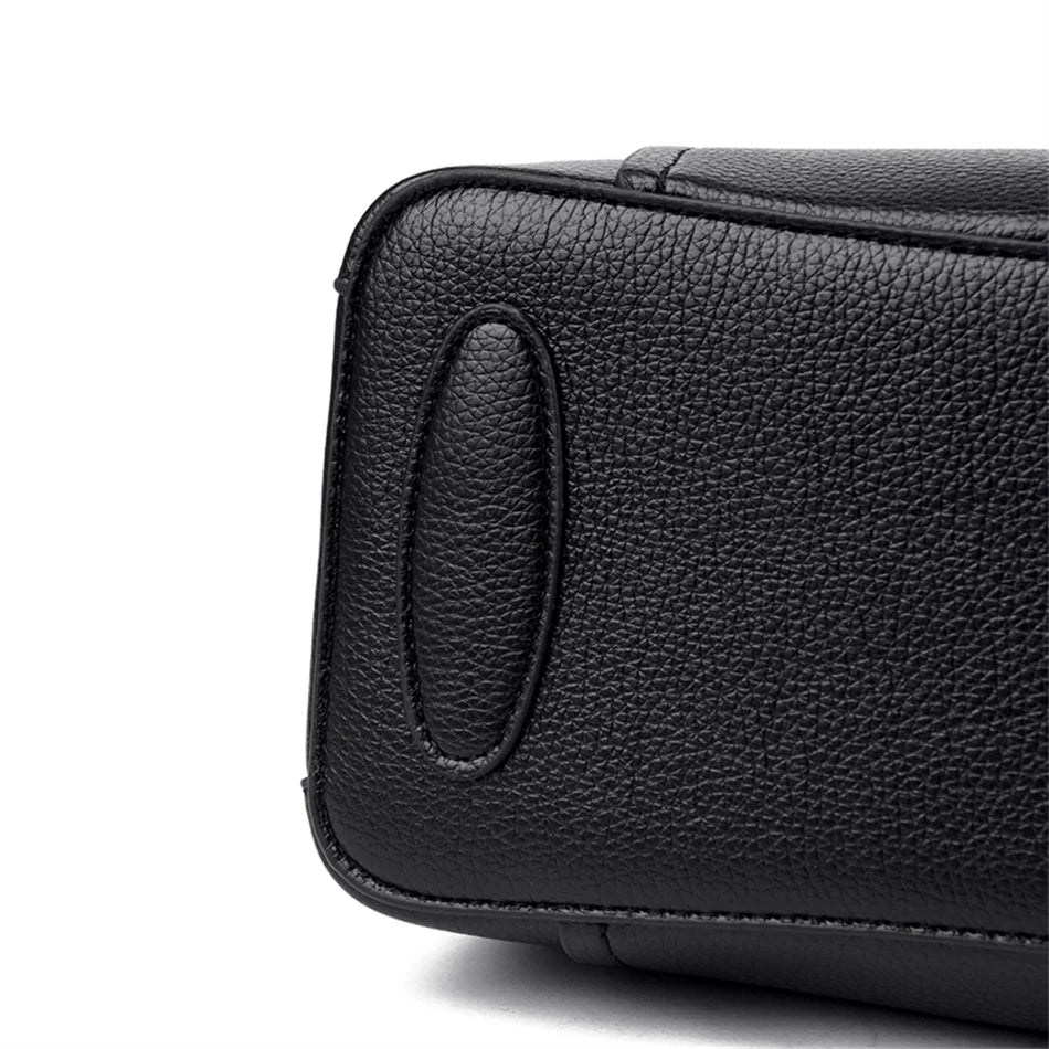 Sac à bandoulière en cuir de grande capacité pour femme, créateur de luxe, 3 couches, initié, sacs à main pour femme, marque shopper, fourre-tout Messenger, 2024