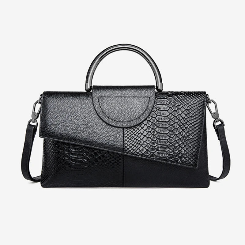 Sac à bandoulière en cuir synthétique PU pour femmes, sac à main et bourse à rabat à motif d'alligator pour dîner de mariage décontracté