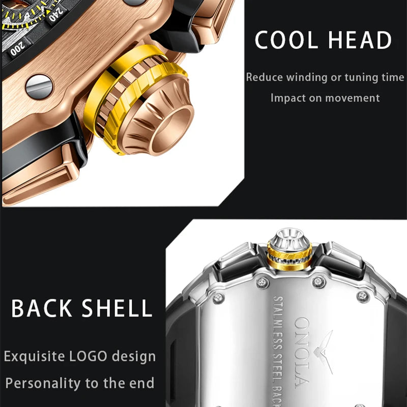 Montre Tonneau en Acier Inoxydable pour Homme, Horloge à Quartz, Étanche, Minuterie, Haute Qualité, Marque Célèbre, Mode Originale, Offre Spéciale