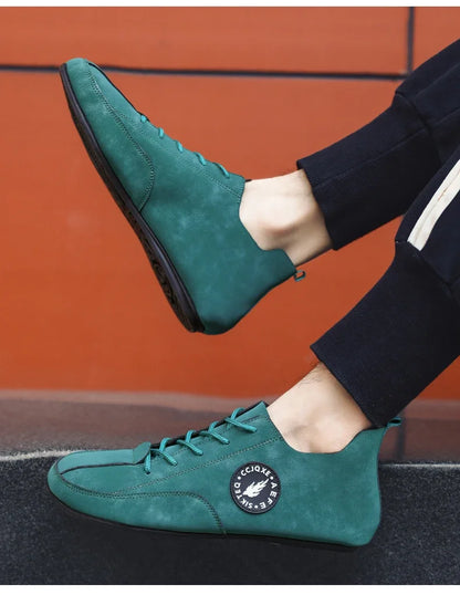 MAEDEF mocassins pour hommes léger conduite décontracté fond mince chaussures plates semelle souple confortable antidérapant à lacets chaussures de marche hommes