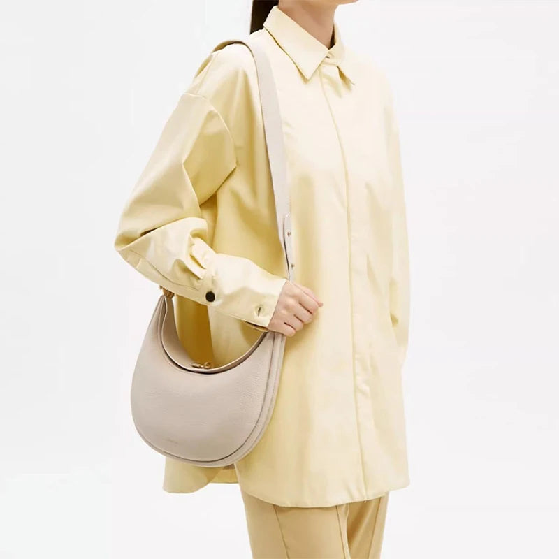 Sac à main en forme de croissant de luxe pour femme, nouvelle série Pine Moon, Hobo, sac à bandoulière polyvalent en cuir, sac à main à la mode, sacs sous les bras