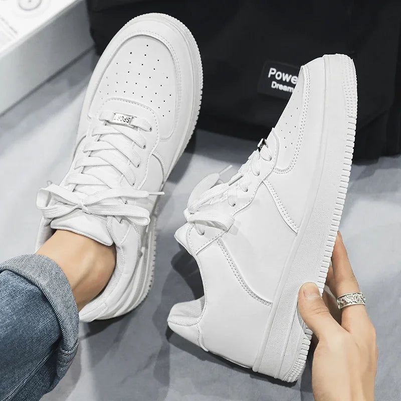 2025 printemps nouvelles chaussures pour hommes chaussures fines respirantes antidérapantes petites chaussures blanches tendance chaussures de course décontractées