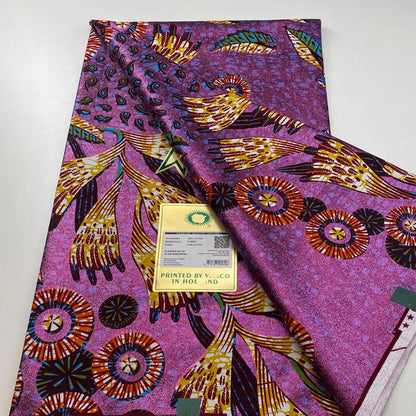 Tissu africain en cire de coton, très bonne qualité, nouvelle grande cire Ankara brillante Pagne, couleur grise, brillant doré, trucs Batik, 6 mètres