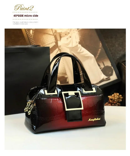 Sac à main multicouche en cuir souple pour femme, motif crocodile, coussin Boston, mères d'âge moyen, initié unique, nouveau, 2024