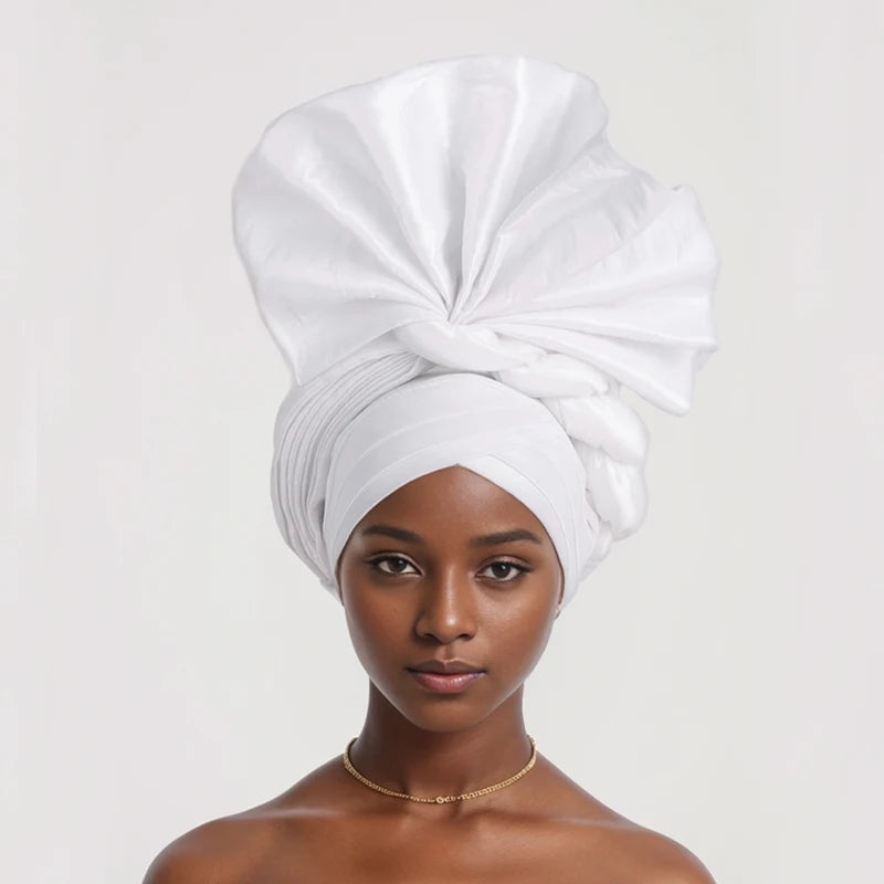 NigWin-Turban Africain de Haute Qualité pour ixde Mariage, Cravate de Sauna, Aso Oke Gele, Déjà Fabriqué, Auto Gele, 2025