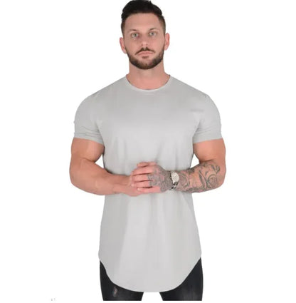 T-shirt de Fitness musculaire été hommes athloisir entraînement à manches courtes T-shirt de haute qualité coton hommes T-shirt Gym Sport chemise hauts