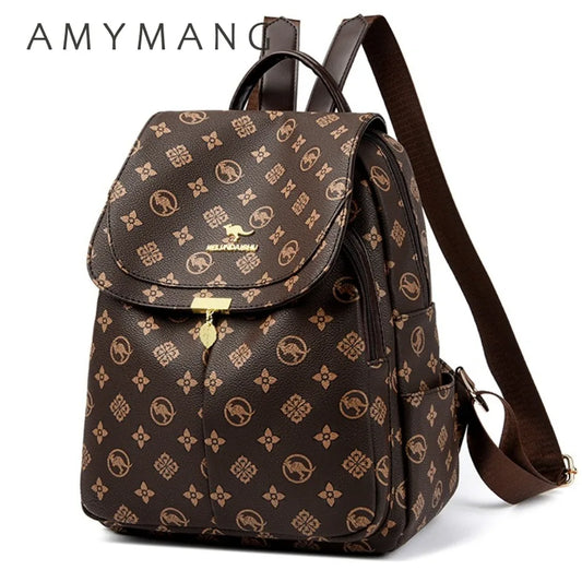 Sacs à Dos imprimés kangourou classiques Sac à Dos en Cuir Pu pour femmes Sac d'école à bandoulière pour mère Sacs à Dos Sac de transport A Dos