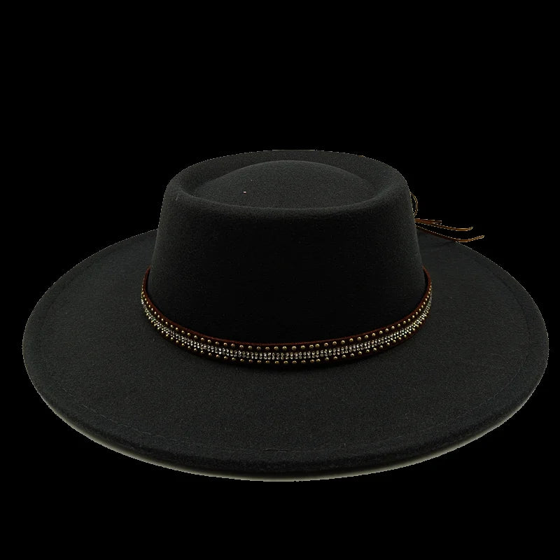 Chapeau fedora rose 8cm, haut convexe concave, chapeau de jazz pour femmes et hommes, chapeau fedora classique à dessus plat