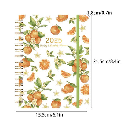Cahier de licence multifonctionnel pour hommes et femmes, belle licence 03/licence, hebdomadaire, mensuel, couverture de plante, à faire, 2025