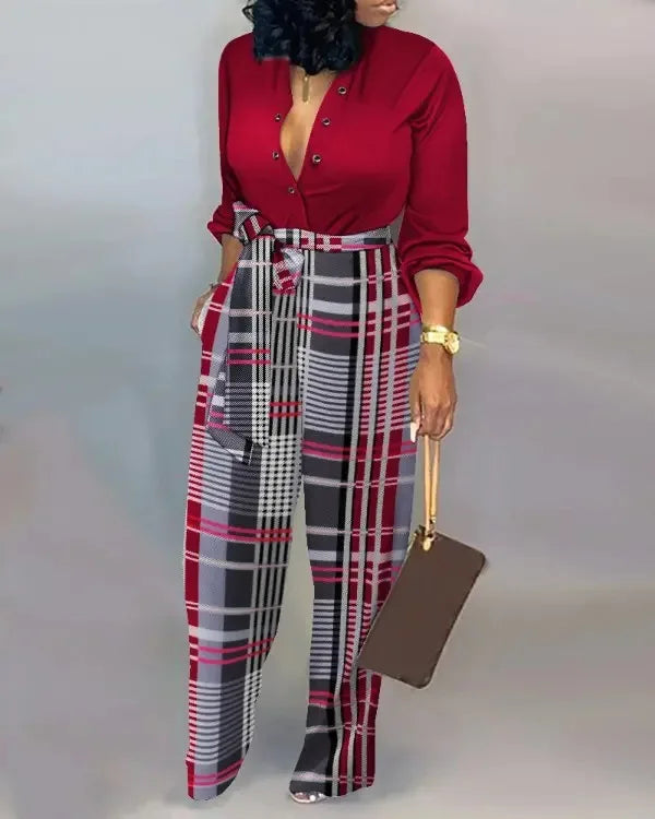 Femmes mode lettre imprimer à manches longues combinaison printemps bouton une pièce salopette Streetwear automne élégant bureau dame combishort