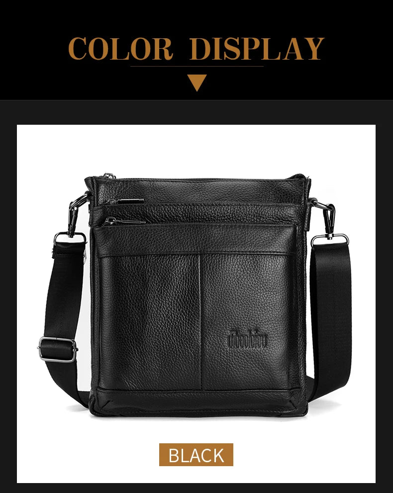Sac messager en cuir pour hommes, sac à bandoulière d'affaires, petit sac à bandoulière multifonction, sac de voyage pour hommes