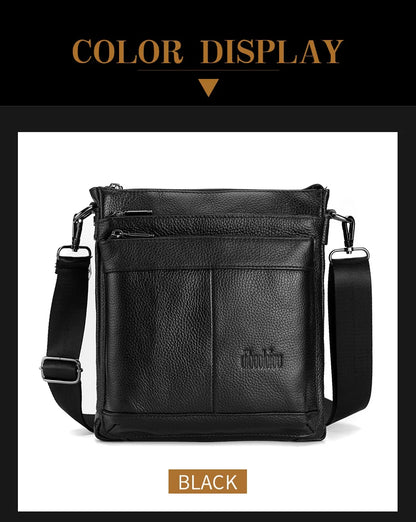 Sac messager en cuir pour hommes, sac à bandoulière d'affaires, petit sac à bandoulière multifonction, sac de voyage pour hommes