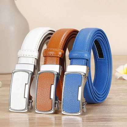 Ceinture de mode coréenne pour femmes, fine, étroite, art, couverture de taille, blanc, orange, bleu, vert, jaune, rouge, designer, ceinture automatique, nouveau