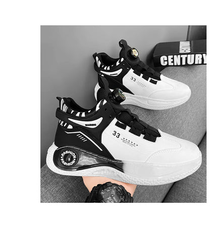 Baskets confortables coordonnantes pour hommes, chaussures à lacets, rotatives, durables, activités de plein air