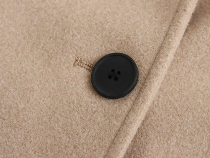 TRAF femmes 2024 automne nouvelle mode Tongle Style coupe ajustée longue manteau décontracté Chic revers bouton à manches longues manteau vêtements d'extérieur Mujer