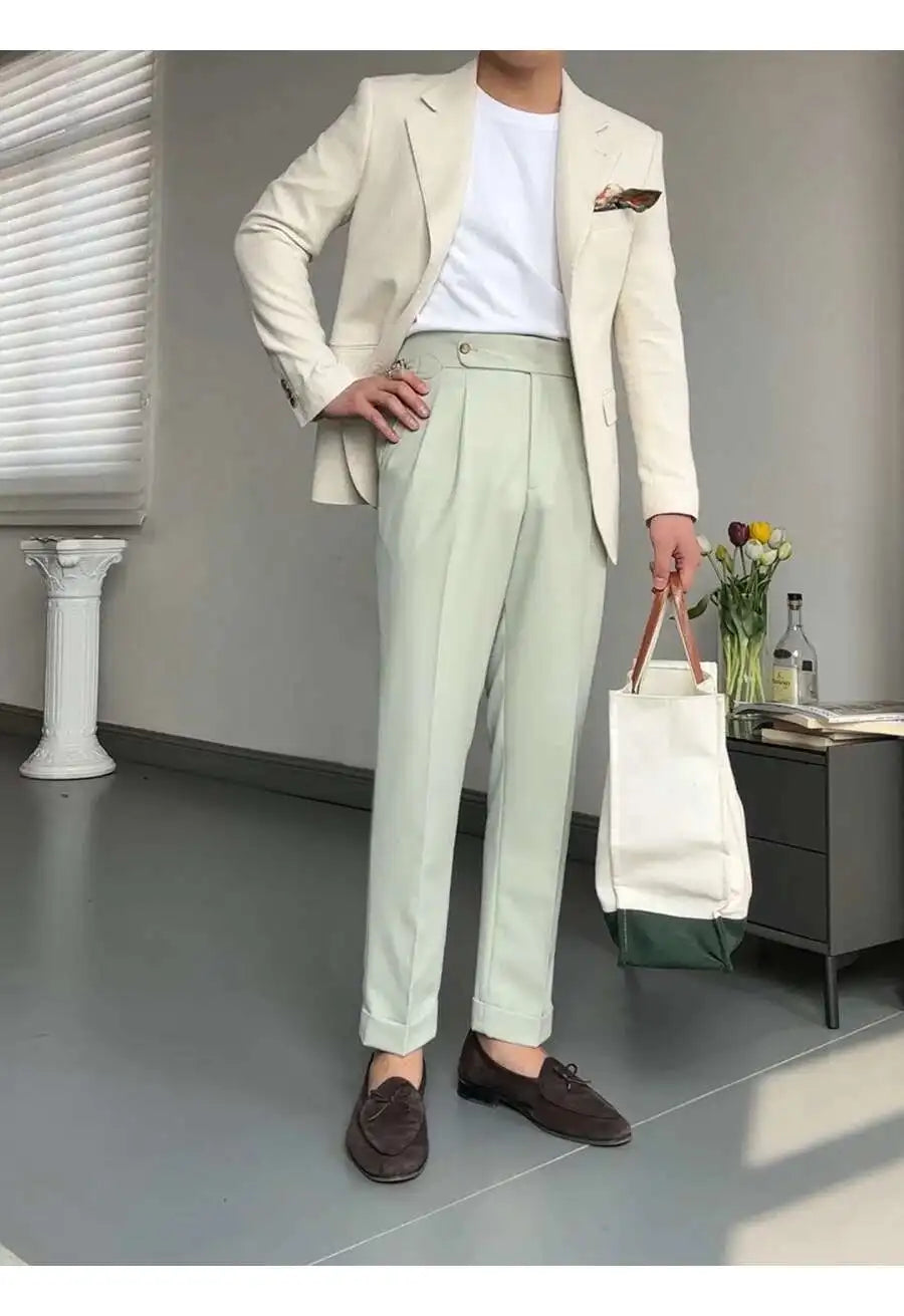 Pantalon de Surintendant d'Affaires pour Homme, Vêtement de Qualité Supérieure, Décontracté, Taille Haute, Jambes Droites, Zones, Printemps, Paris, 2023