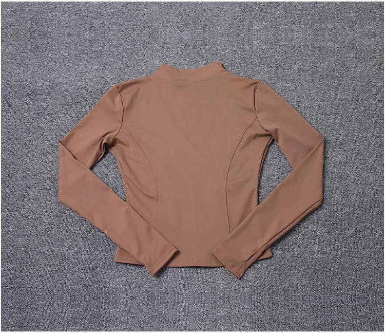 Veste de Sport pour femmes, chemise à manches longues, manteau d'entraînement, vêtements d'entraînement, de Yoga