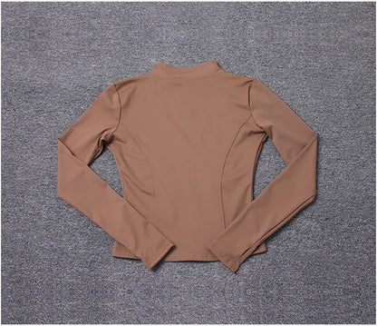 Veste de Sport pour femmes, chemise à manches longues, manteau d'entraînement, vêtements d'entraînement, de Yoga