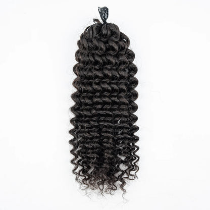 100 gramme/paquet pré-séparé Crochet cheveux humains vague profonde en vrac Invisible sans noeud Crochet Extensions de cheveux humains pour les femmes noires