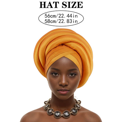 Turban Tressé pour Femme Africaine, Couvre-Chef Brut du Nigeria, Chapeau Musulman de ix, Vêtement de Sauna
