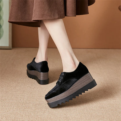 Plate-forme plate solide pour femmes, chaussures plates pour femmes, Parker carré, décontracté, printemps, automne, tout neuf, mode, strucgirls, loisirs