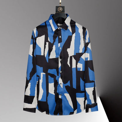 Chemise pour hommes chauds motif imprimé 3D chemise pour hommes à manches longues revers simple boutonnage mode design décontracté corps mince grande taille 6xl