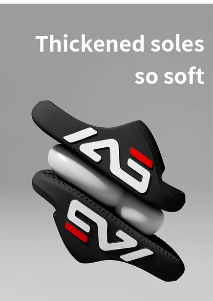 Semelle Extra épaisse hommes coussin d'air doux pantoufles décontractées sandales EVA tongs de mode en plein Air été bord de mer chaussures de plage