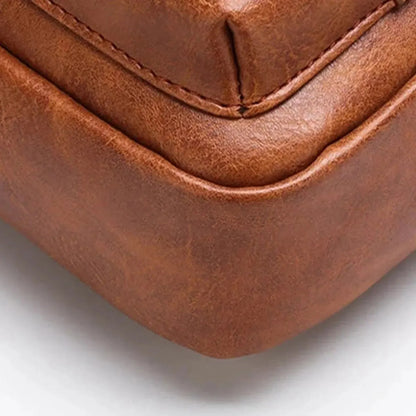 Sac à bandoulière Vintage en cuir pour hommes, sacs à main marron noir, sacoche d'affaires à rabat, nouvelle collection été 2024