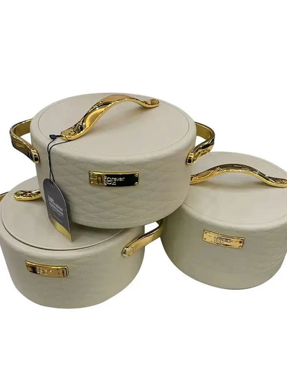 Pot isolant alimentaire pour événement du Ramadan, bol isolé de grande capacité, chauffe-déjeuner, conteneur pour fête pique-nique, 3 pièces/ensemble 1.5/2/2.5L