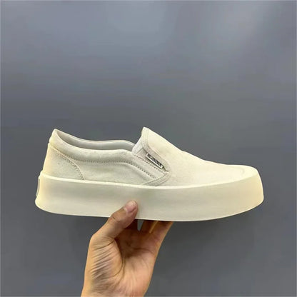 Hommes décontracté toile chaussures nouveau beau Ultra léger fond épais en caoutchouc baskets hommes paresseux polyvalent respirant 2024 chaussures d'été