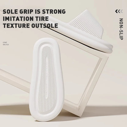 Jolies pantoufles d'été de couleur unie pour femmes et hommes, diapositives de salle de bain EVA antidérapantes, sandales légères concises, chaussures de couple