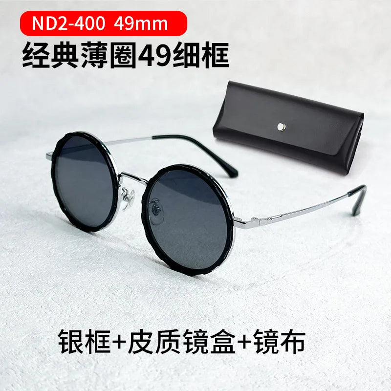 Lunettes de soleil de pêche à gradation réglable à 9 niveaux ND2-400 lunettes de soleil polarisées UV anti UV filtre ND avec ensemble de étuis à lunettes