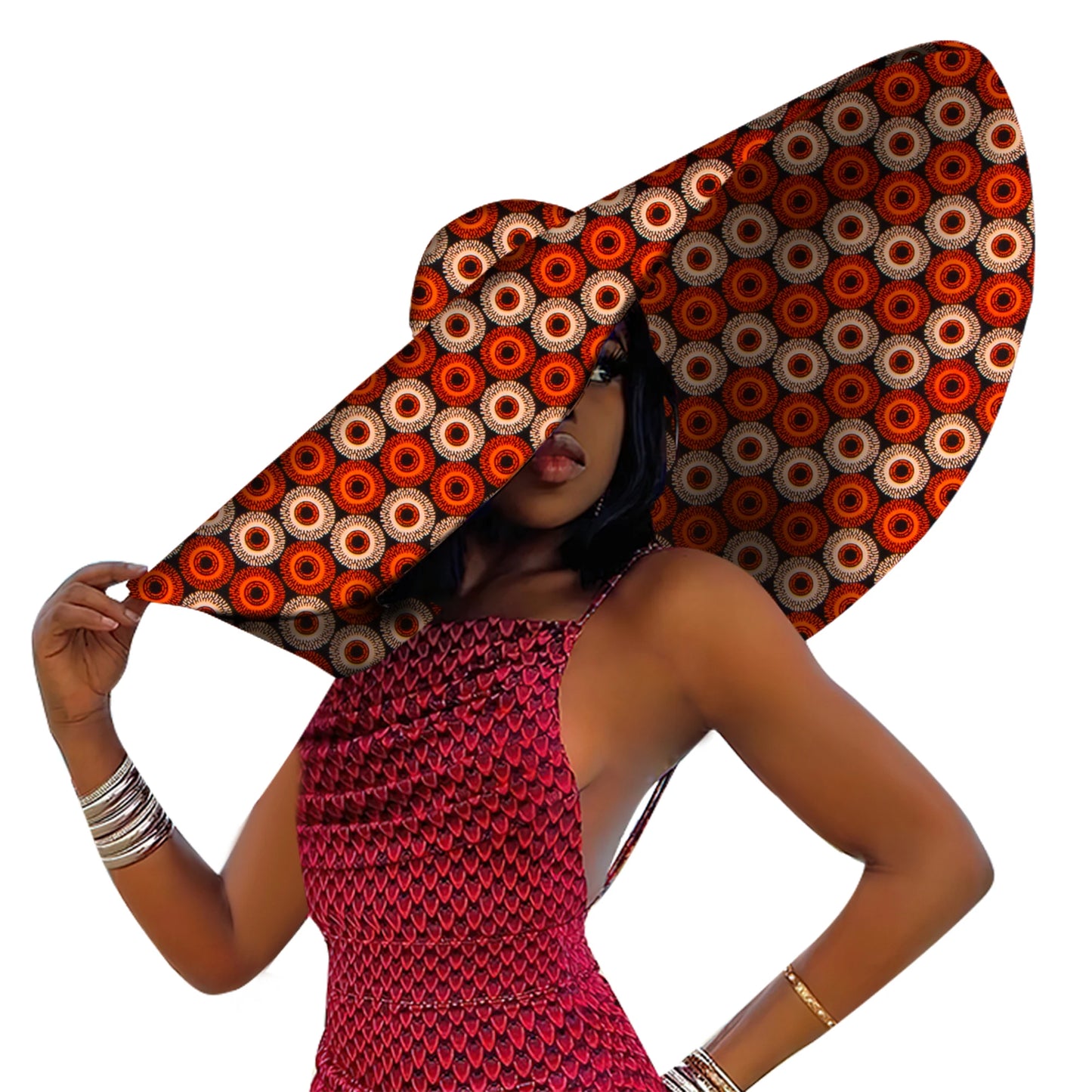 Chapeau de plage africain pour femmes, casquette Ankara à large bord, protection solaire, produit personnalisé, mode estivale