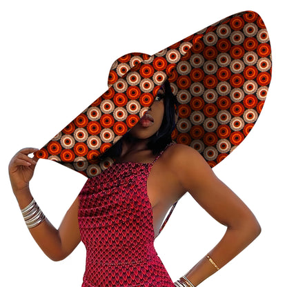 Chapeau de plage africain pour femmes, casquette Ankara à large bord, protection solaire, produit personnalisé, mode estivale