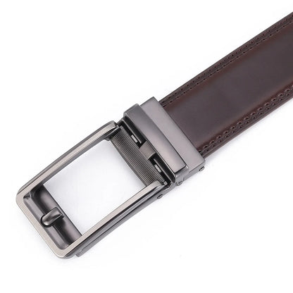 Blanc boucle automatique hommes ceinture en cuir hommes mode pantalons décontractés ceinture de Golf en cuir véritable homme pantalon décontracté ceintures mâle