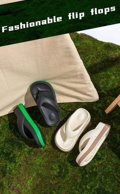 Outlandish EVA femme tongs super doux semelles épaisses chaussures d'extérieur d'été antidérapantes de haute qualité Design à la mode sandales pour femmes