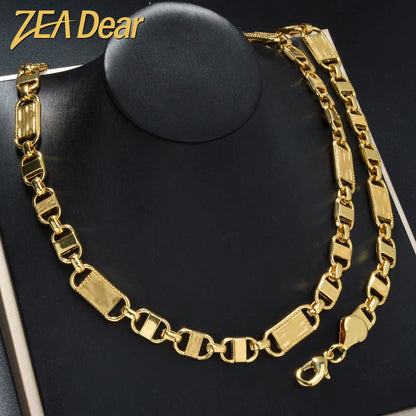 ZEADear – ensemble de bijoux pour hommes et femmes, collier de bonne qualité, Bracelet, chaînes de couleur or, maillons, cadeau de fête pour amis, nouvelle collection 2024