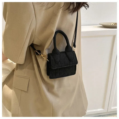 Sac à main en feutre coloré pour femme, mini sacs à main, sac à bandoulière, motif pierre, initié